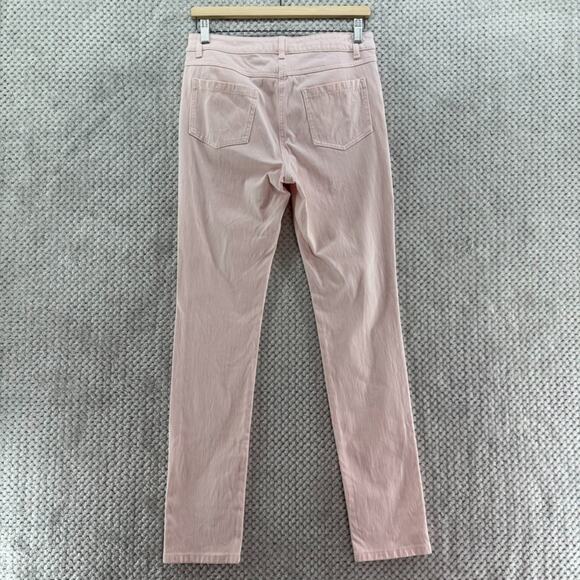 J McLaughlin Pants Womens 6 Pink Stretchy Straight Leg Mid Rise Preppy Casual - Picture 6 of 16